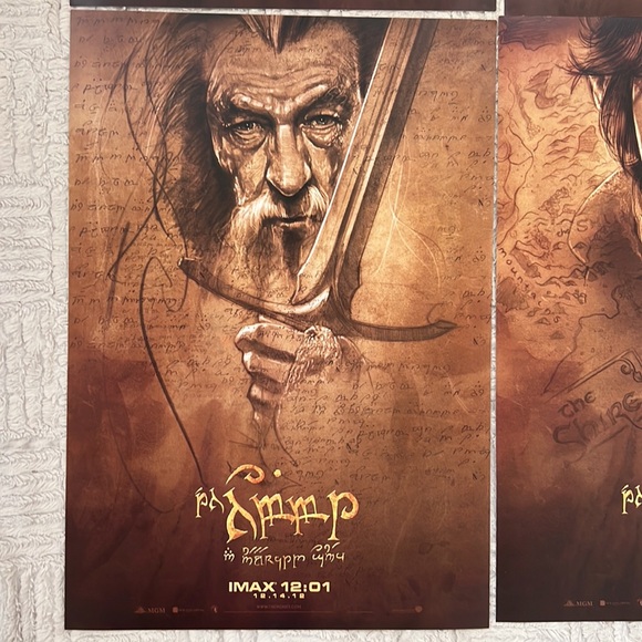 ORIGINAL IMAX PREMIER OF HOBBIT MOVIE POSTERS - Set of 4 Limited Edition - Picture 8 of 15